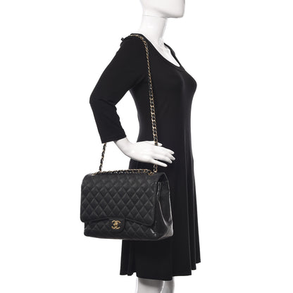 Chanel Caviar Quilted Maxi Double Flap Black 2 of 19