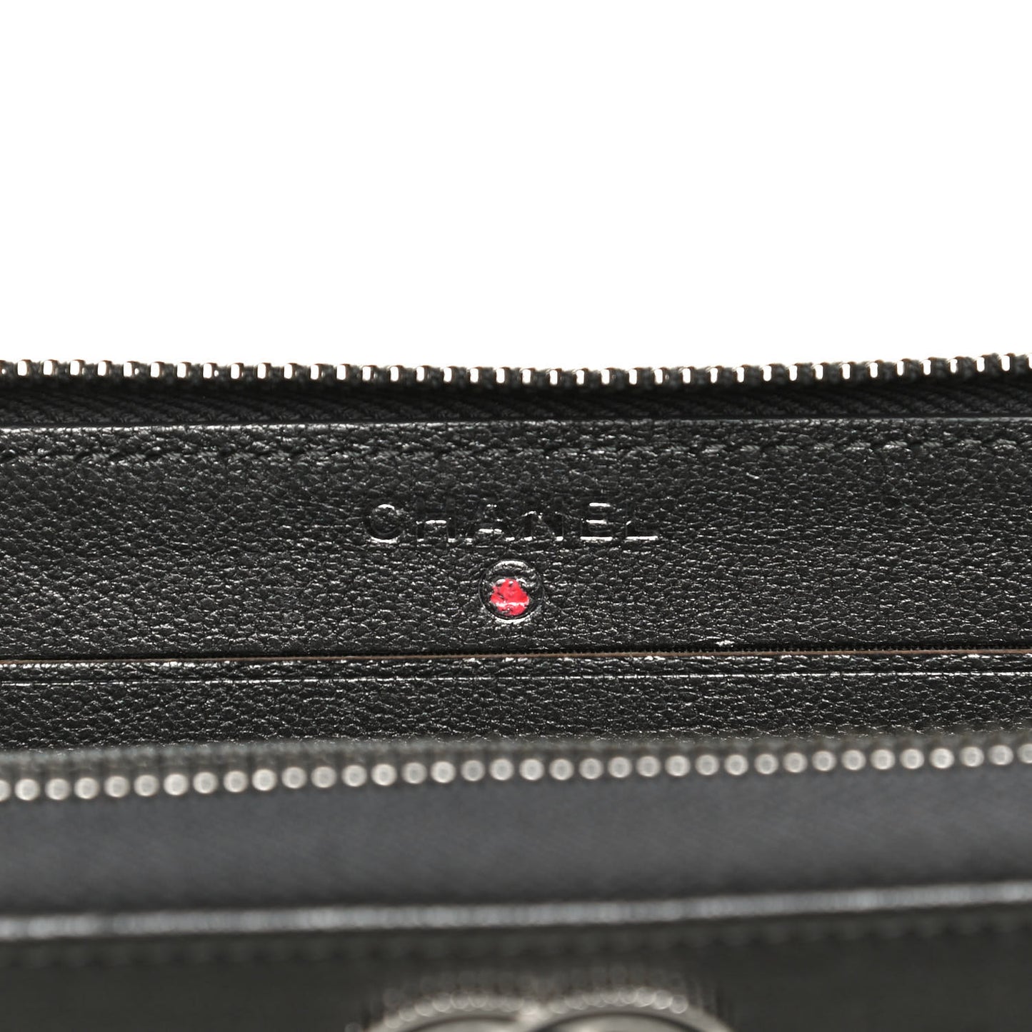 Sheepskin Chevron Quilted Mademoiselle Vintage Zip Around Wallet Grey