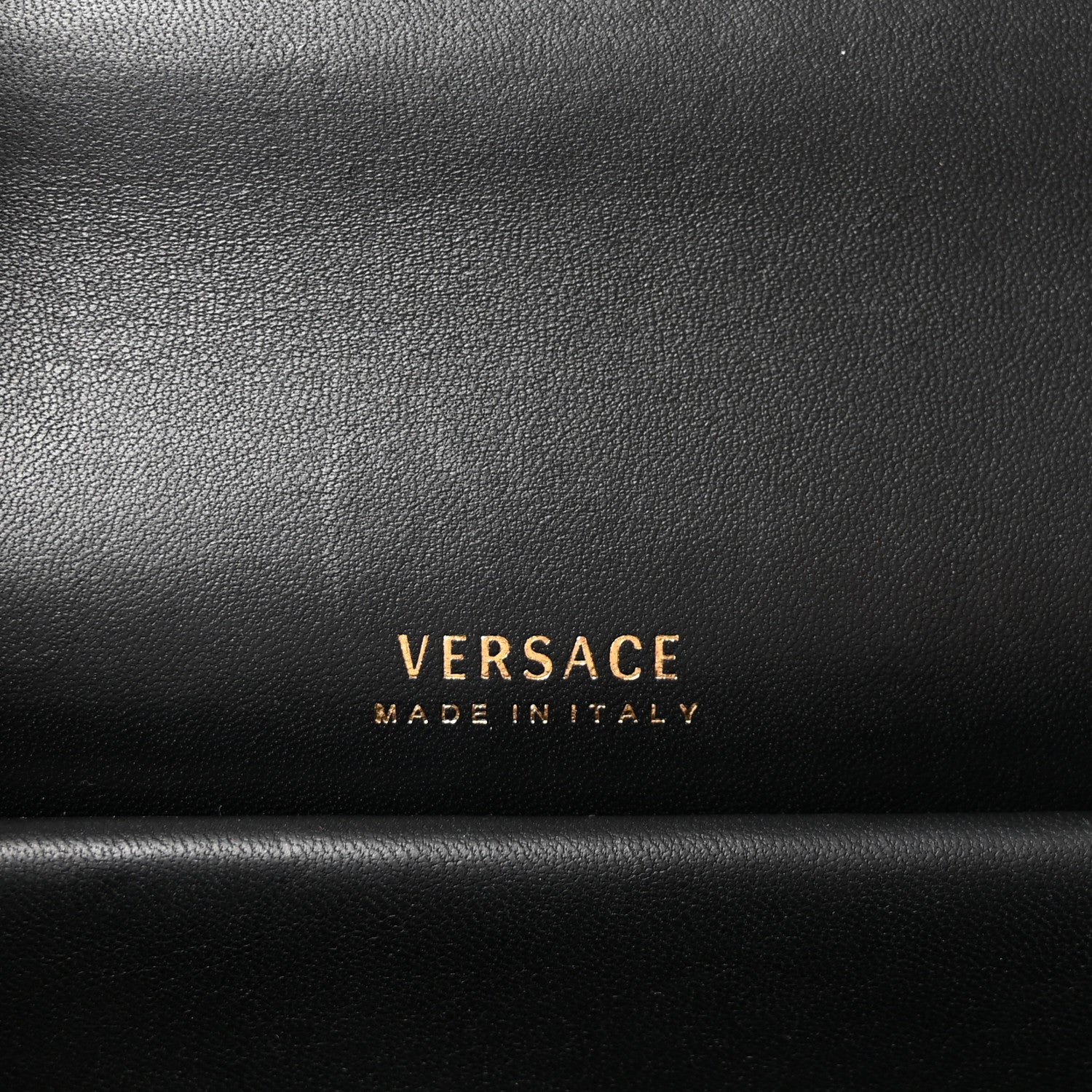 Versace Vitello Barocco Virtus Top Handle Shoulder Bag Black 6 of 9