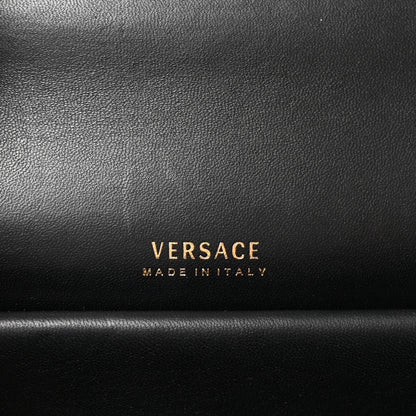 Versace Vitello Barocco Virtus Top Handle Shoulder Bag Black 6 of 9