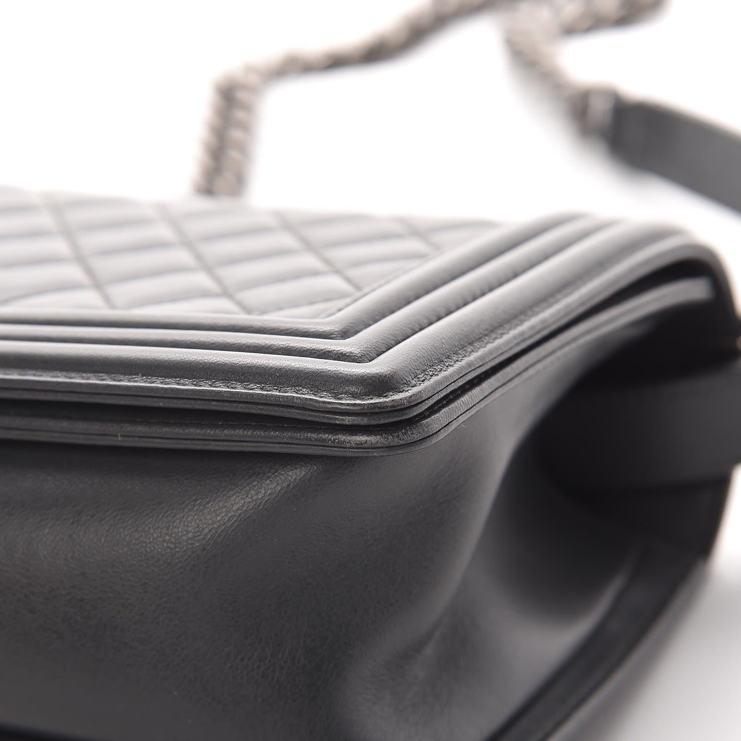 Chanel Lambskin Quilted Medium Boy Flap Dark Grey 9 of 17