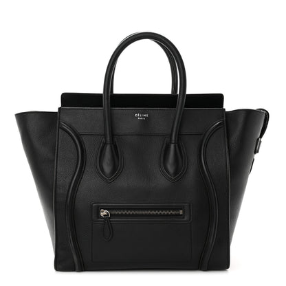 Celine Drummed Calfskin Mini Luggage Black 1 of 15