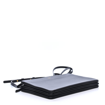 Celine Lambskin Large Trio Crossbody Bag Black 3 of 5