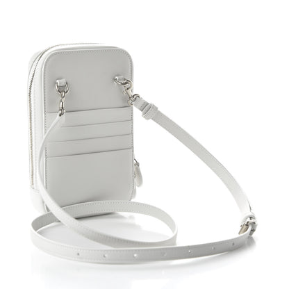 Balenciaga Smooth Calfskin 3D Logo Cash Phone Holder Bag White Screen Blue Black 3 of 11