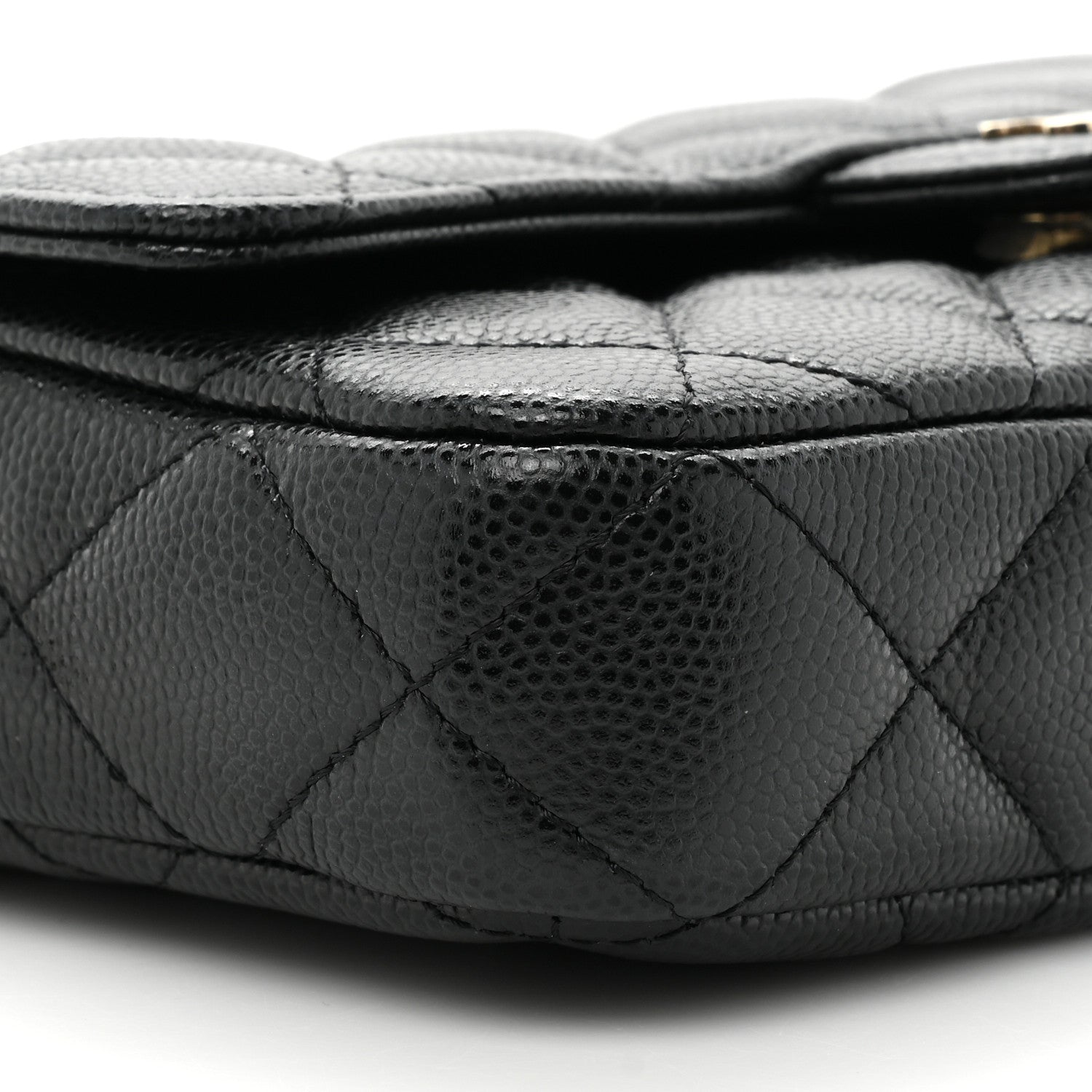 Chanel Caviar Quilted Flap Phone Holder With Chain Black 11 of 11