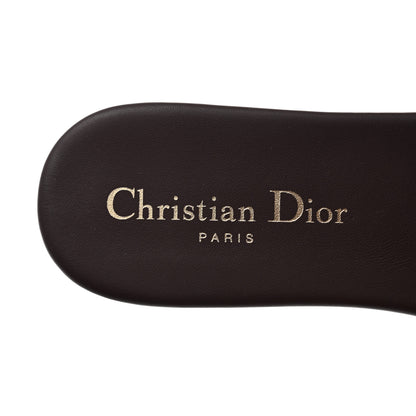 Christian Dior Canvas Embroidered Dway Mules Slide Sandals 36.5 Burgundy 6 of 10