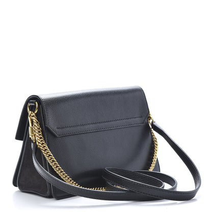 Givenchy Goatskin Suede Small GV3 Shoulder Bag Black 3 of 11