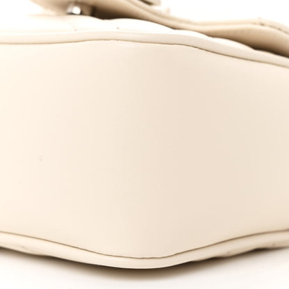 Gucci Calfskin Matelasse Monochrome GG Marmont Chain Belt Bag 95 Mystic White 10 of 11