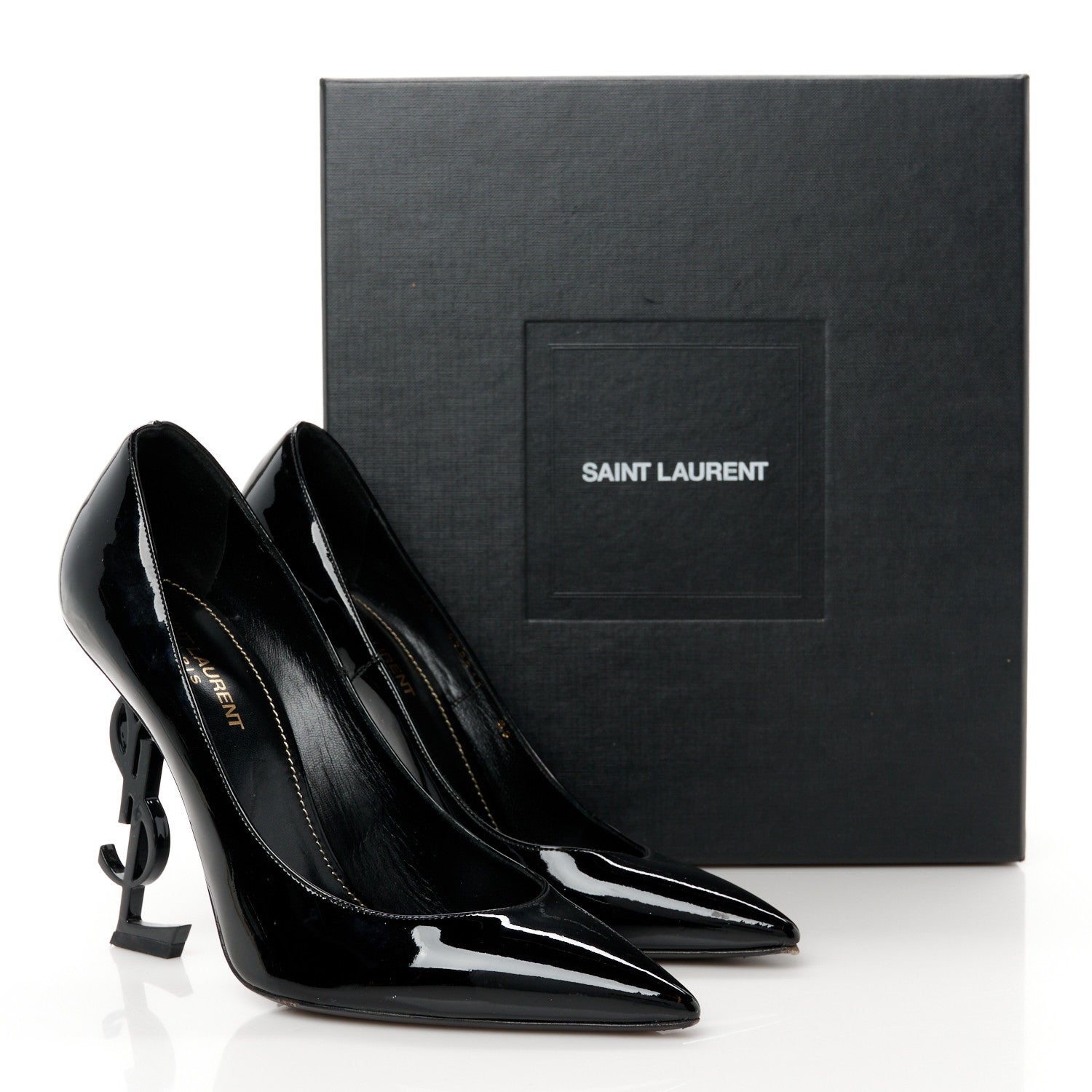 Saint Laurent Patent Calfskin Opyum 110 Pumps 39 Black 9 of 9