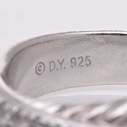 David Yurman Sterling Silver Diamond 5mm Crossover Ring 48 4.5 4 of 4