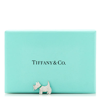 Tiffany Platinum Diamond Emerald Scottie Dog Charm 6 of 6