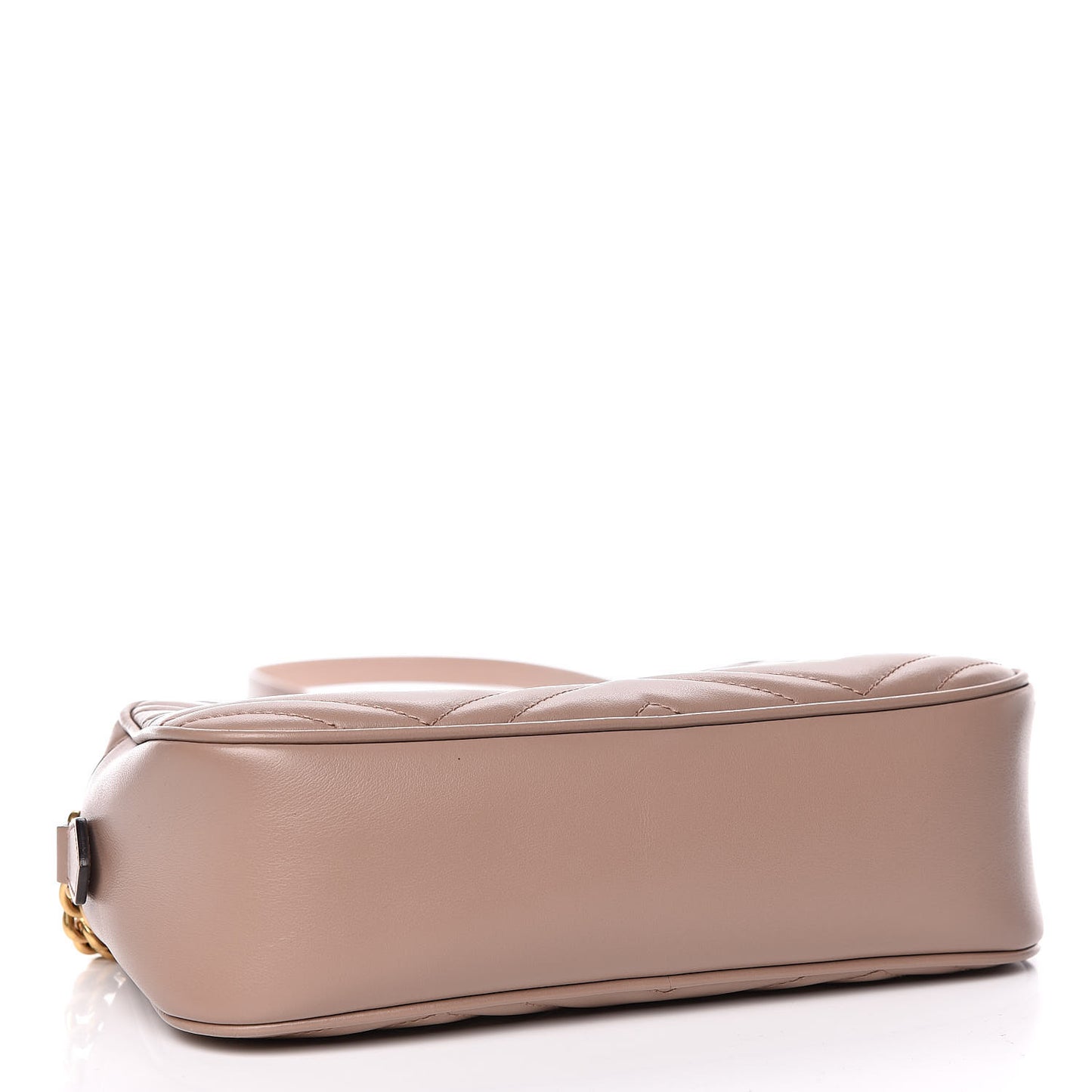 Calfskin Matelasse Small GG Marmont Chain Shoulder Bag Taupe