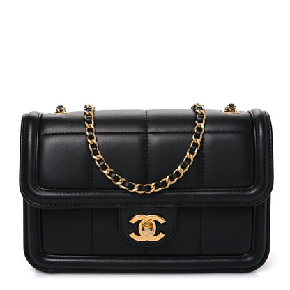 Chanel Lambskin Calfskin Mini Chocolate Bar Flap Bag Black 1 of 10