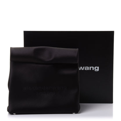 Alexander Wang Satin Lunch Bag Clutch Black 10 of 10