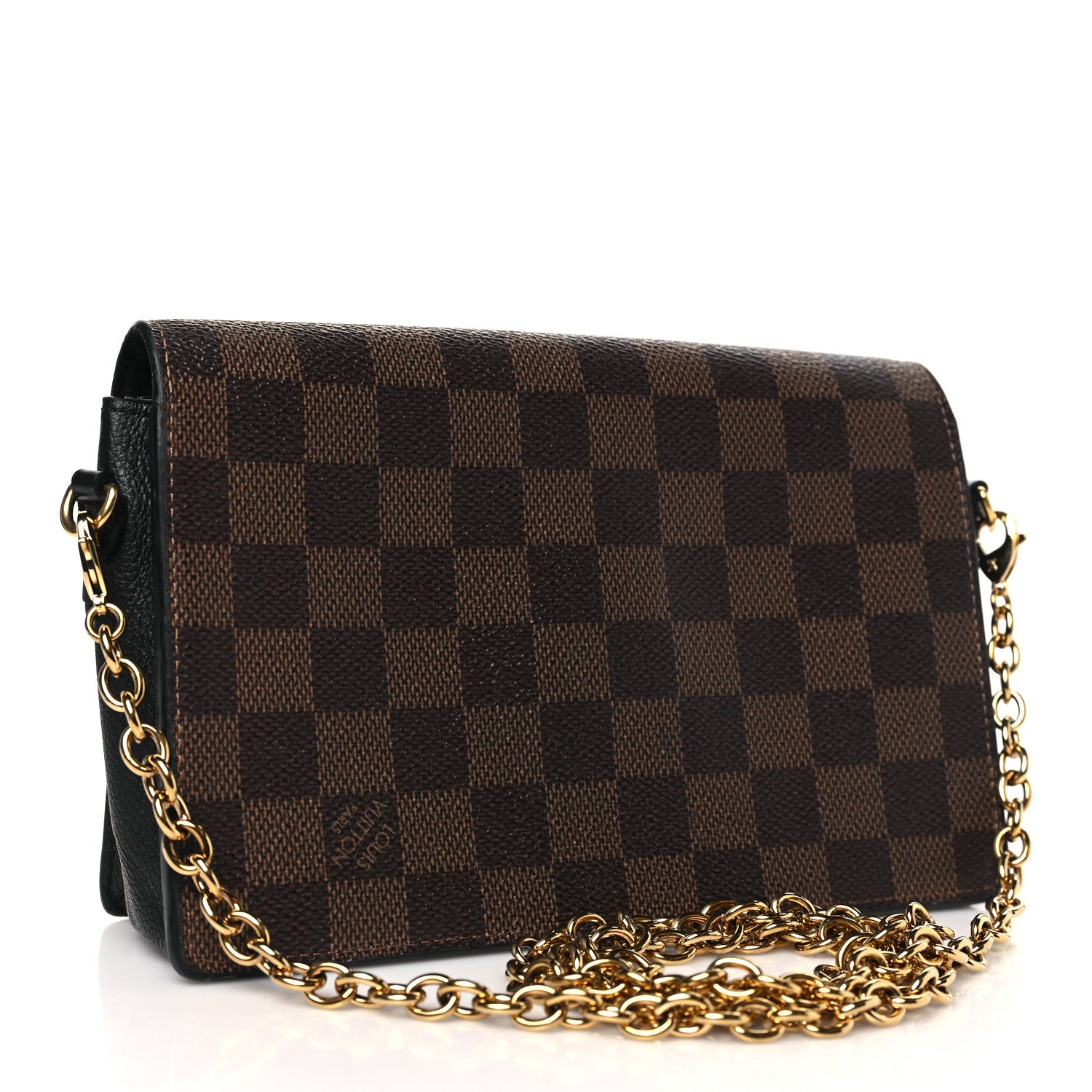 Louis Vuitton Damier Ebene Vavin Chain Wallet Black 3 of 11