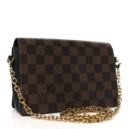 Louis Vuitton Damier Ebene Vavin Chain Wallet Black 3 of 11