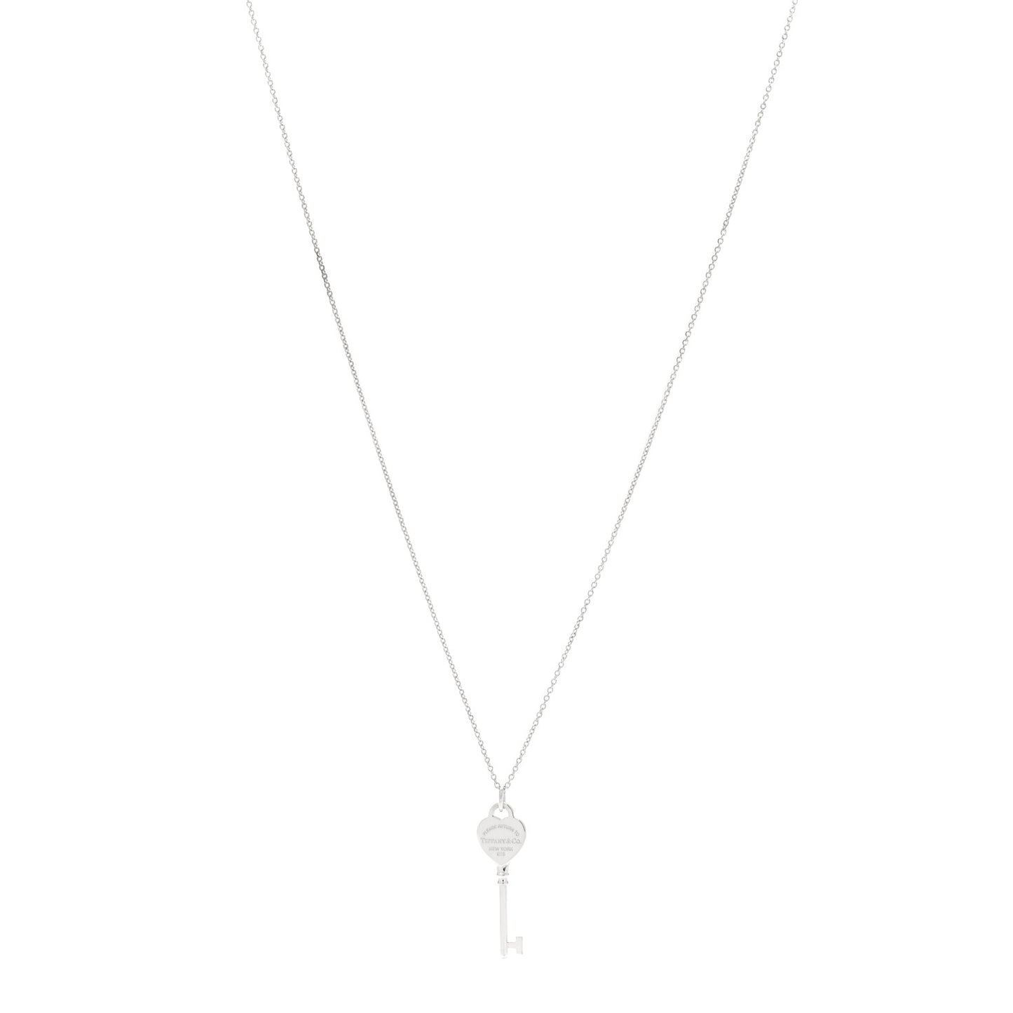 Sterling Silver Return to Tiffany Heart Key Pendant Necklace
