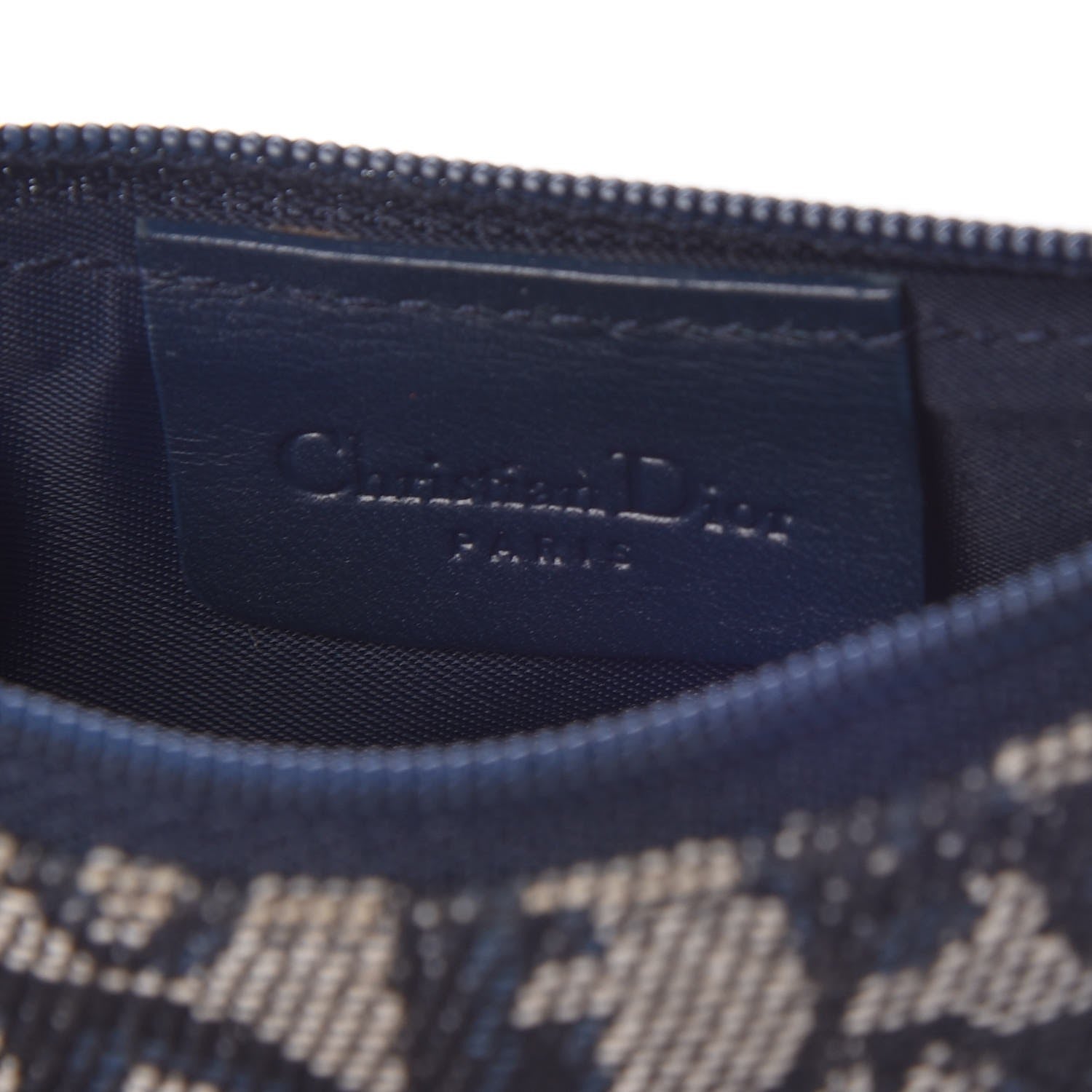 Christian Dior Monogram Saddle Pouch Navy Blue 6 of 8