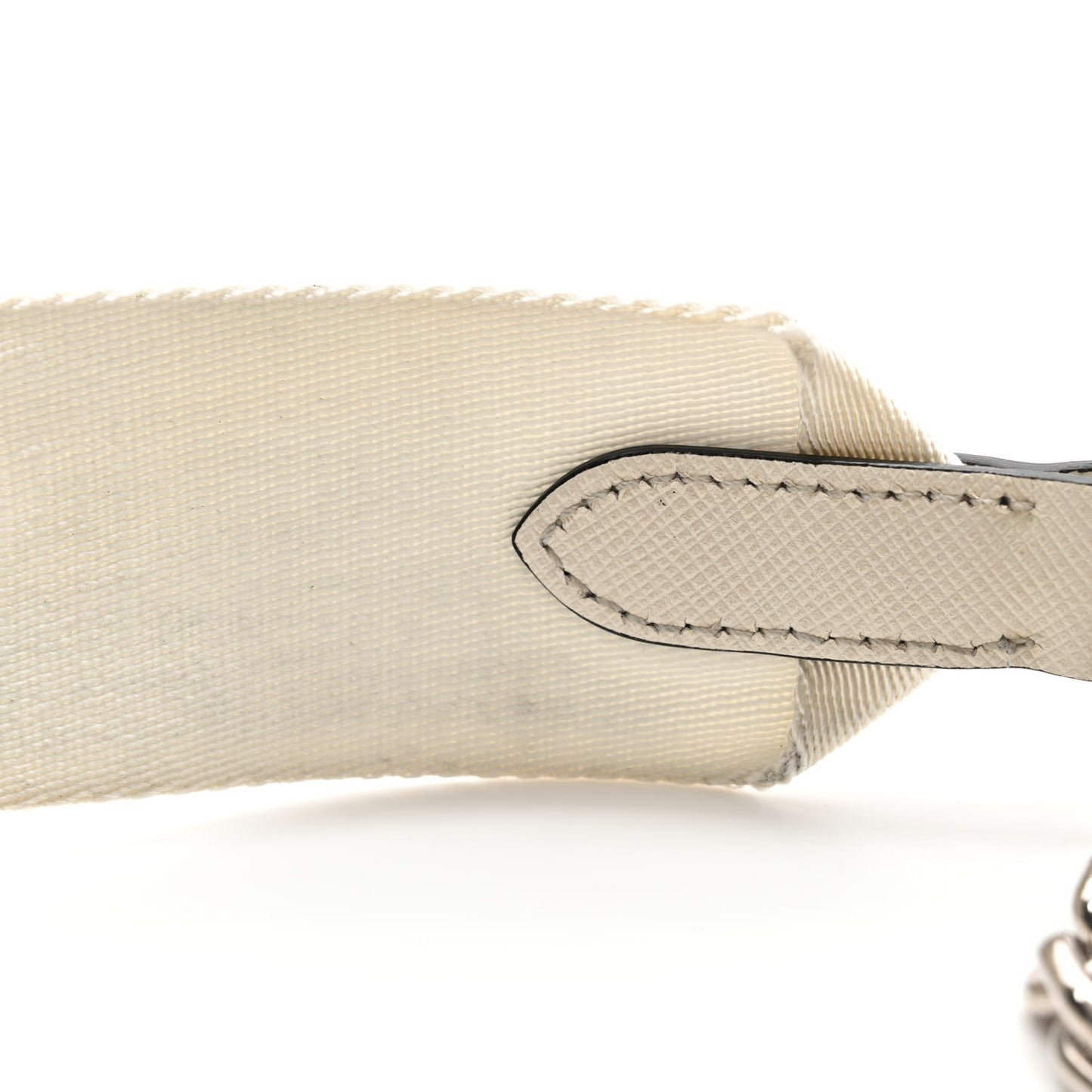 Saffiano Lux Phone Crossbody Pouch White
