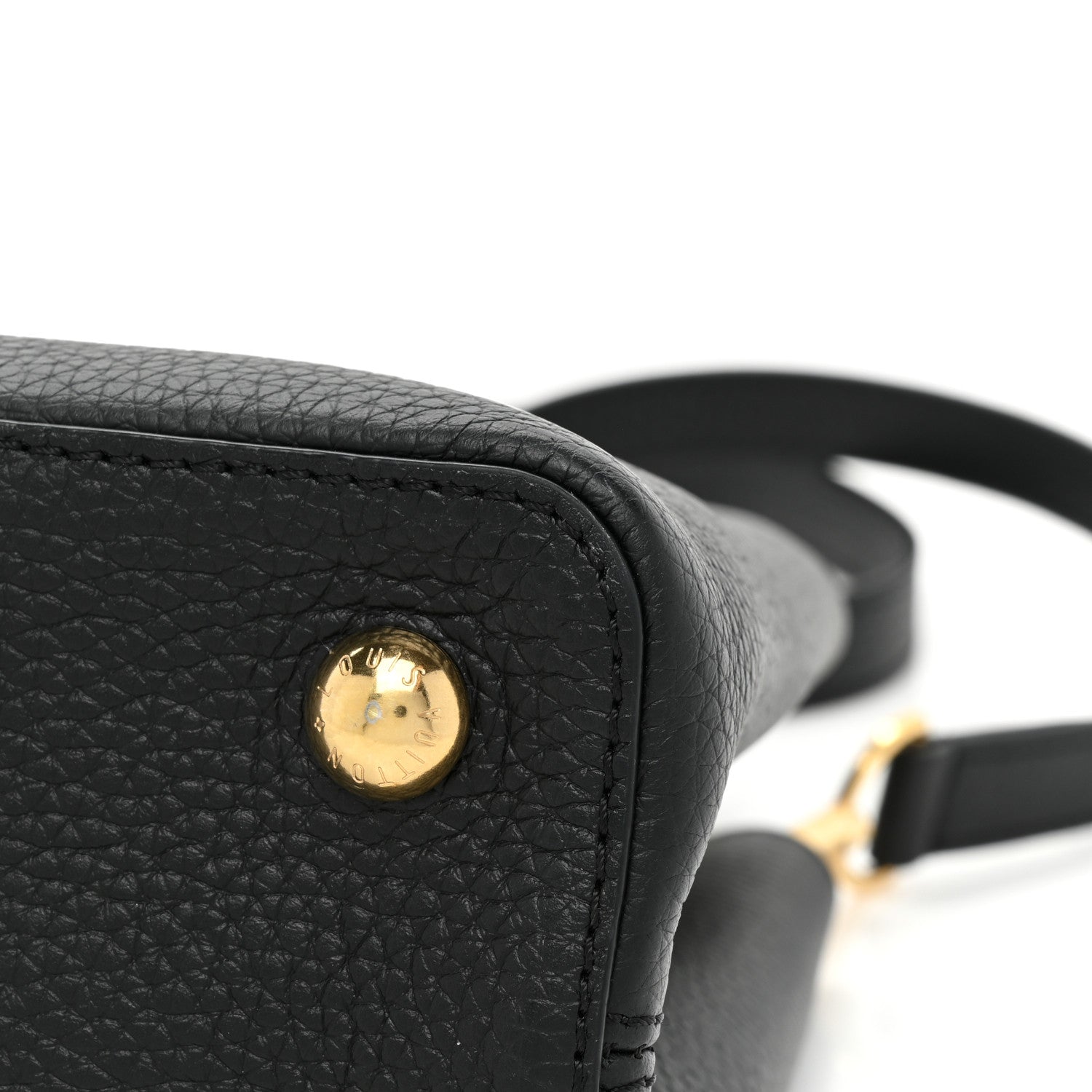 Louis Vuitton Taurillon Metallic Flowers Capucines PM Black 10 of 14