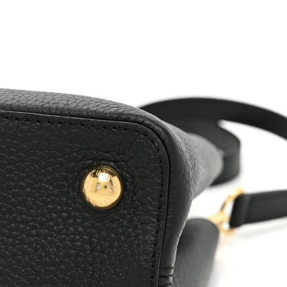 Louis Vuitton Taurillon Metallic Flowers Capucines PM Black 10 of 14