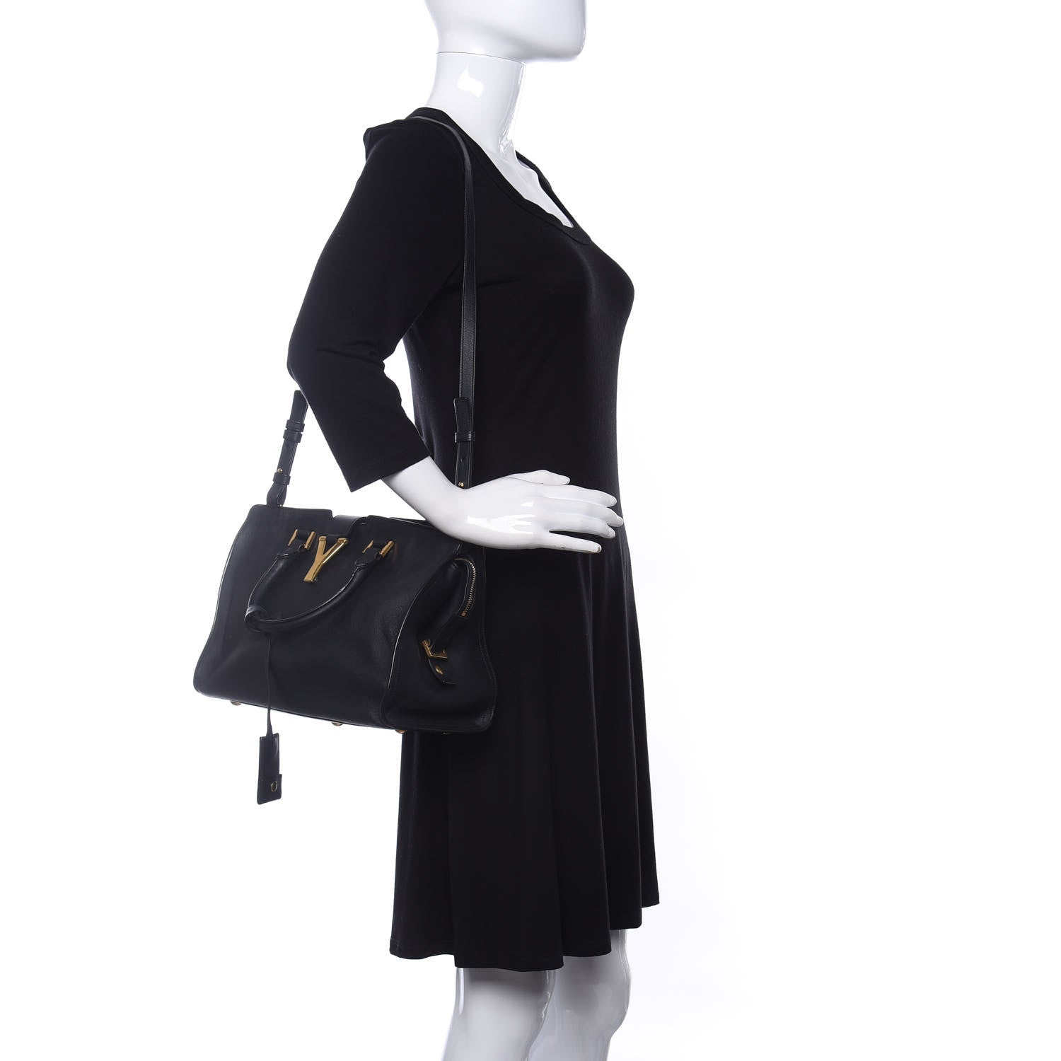 Saint Laurent Calfskin Small Classic Y Cabas Black 2 of 9