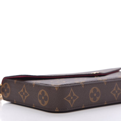 Louis Vuitton Monogram Pochette Felicie Chain Wallet Fuchsia 6 of 11