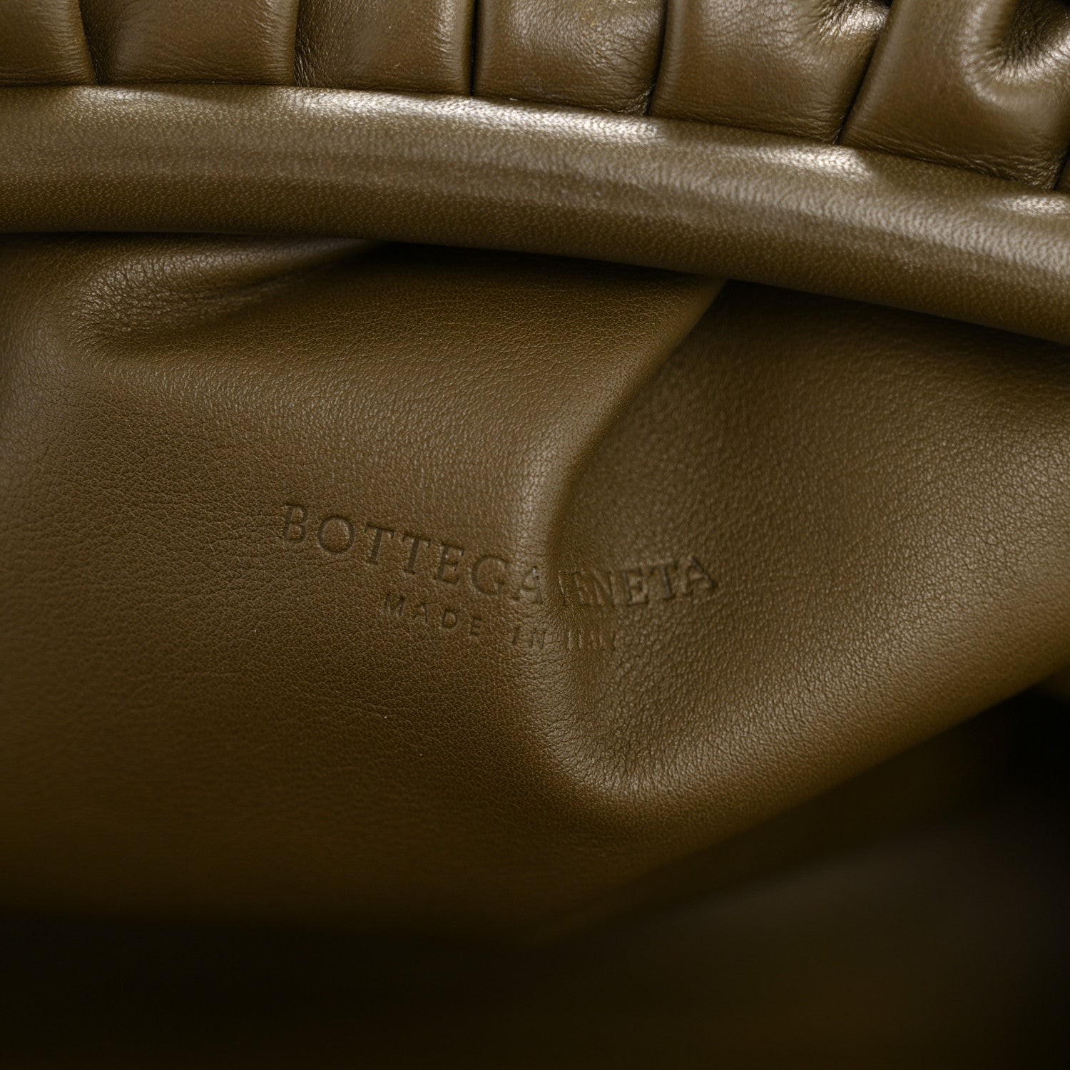 Bottega Veneta Smooth Butter Calf The Pouch Oversized Clutch Kaki Fondent 6 of 11