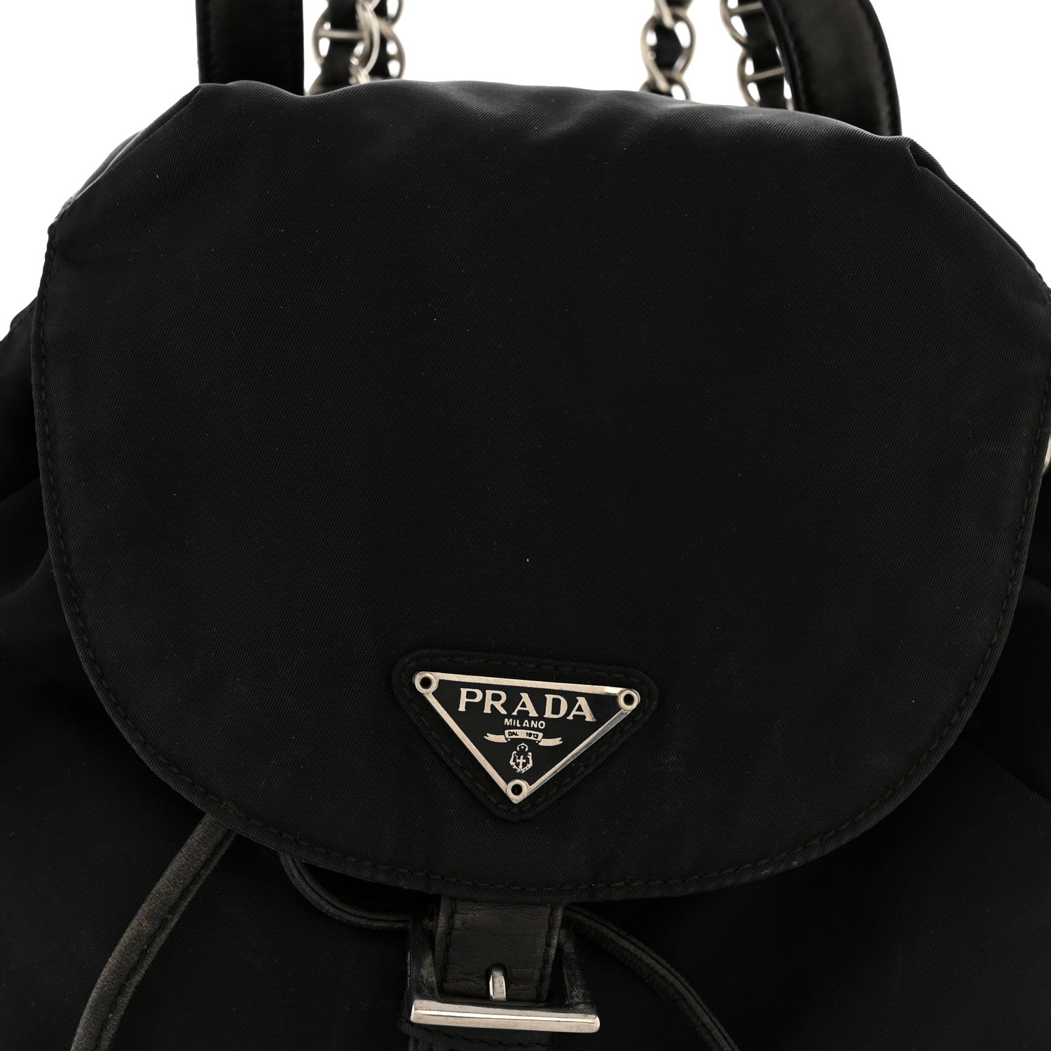 Prada Tessuto Nylon Vela Chain Backpack Black 8 of 15