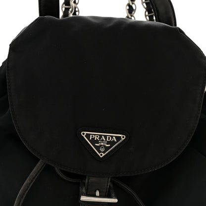Prada Tessuto Nylon Vela Chain Backpack Black 8 of 15