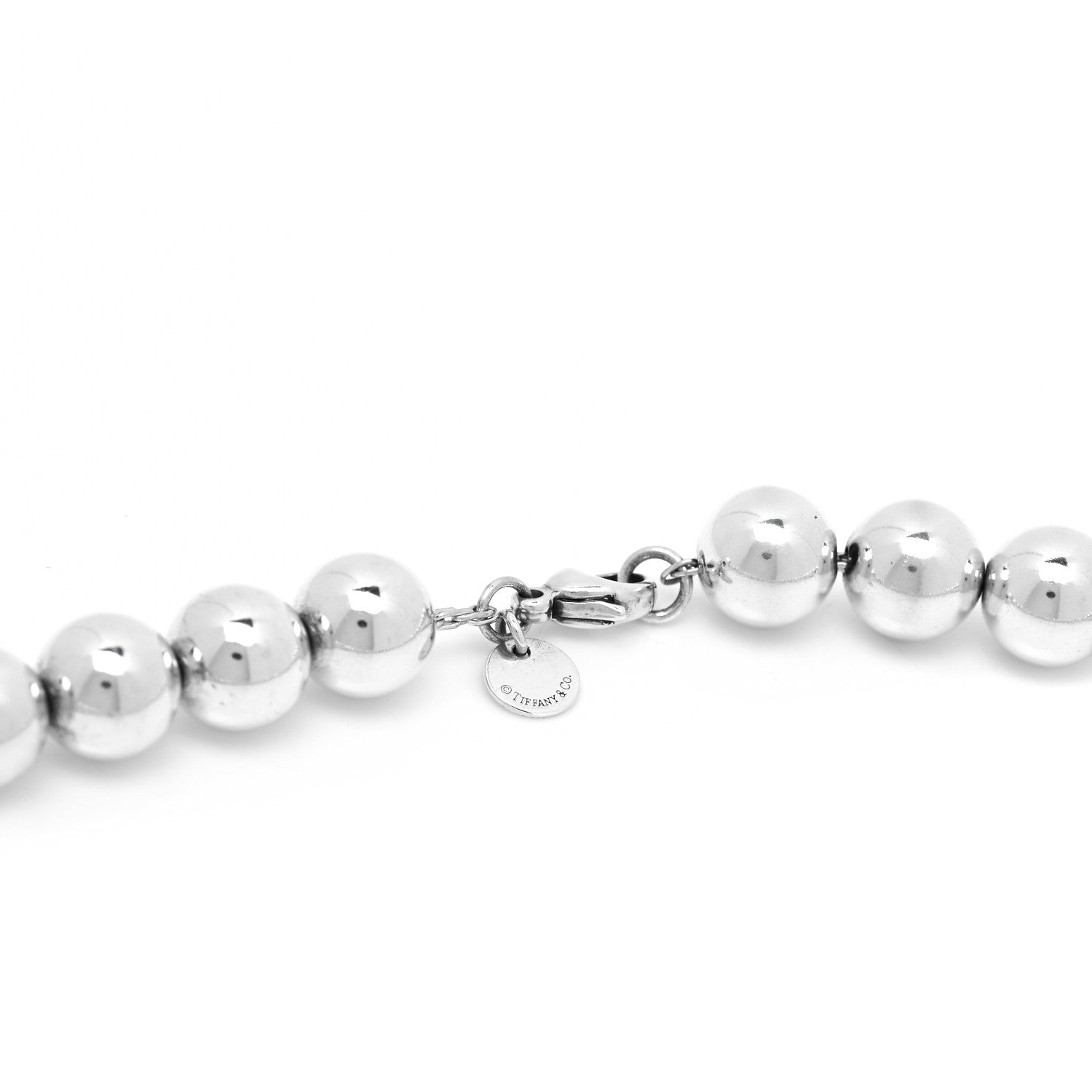 Tiffany Sterling Silver 10mm HardWear Ball Necklace 3 of 5