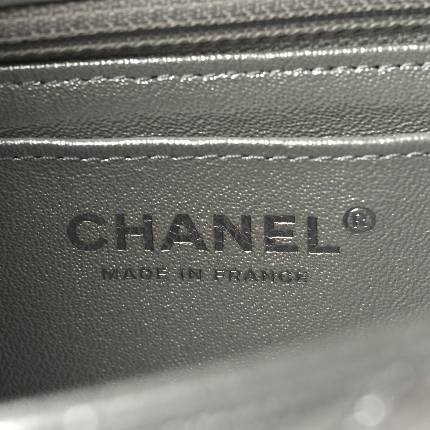Chanel Metallic Lambskin Quilted Mini Rectangular Flap Silver 6 of 10