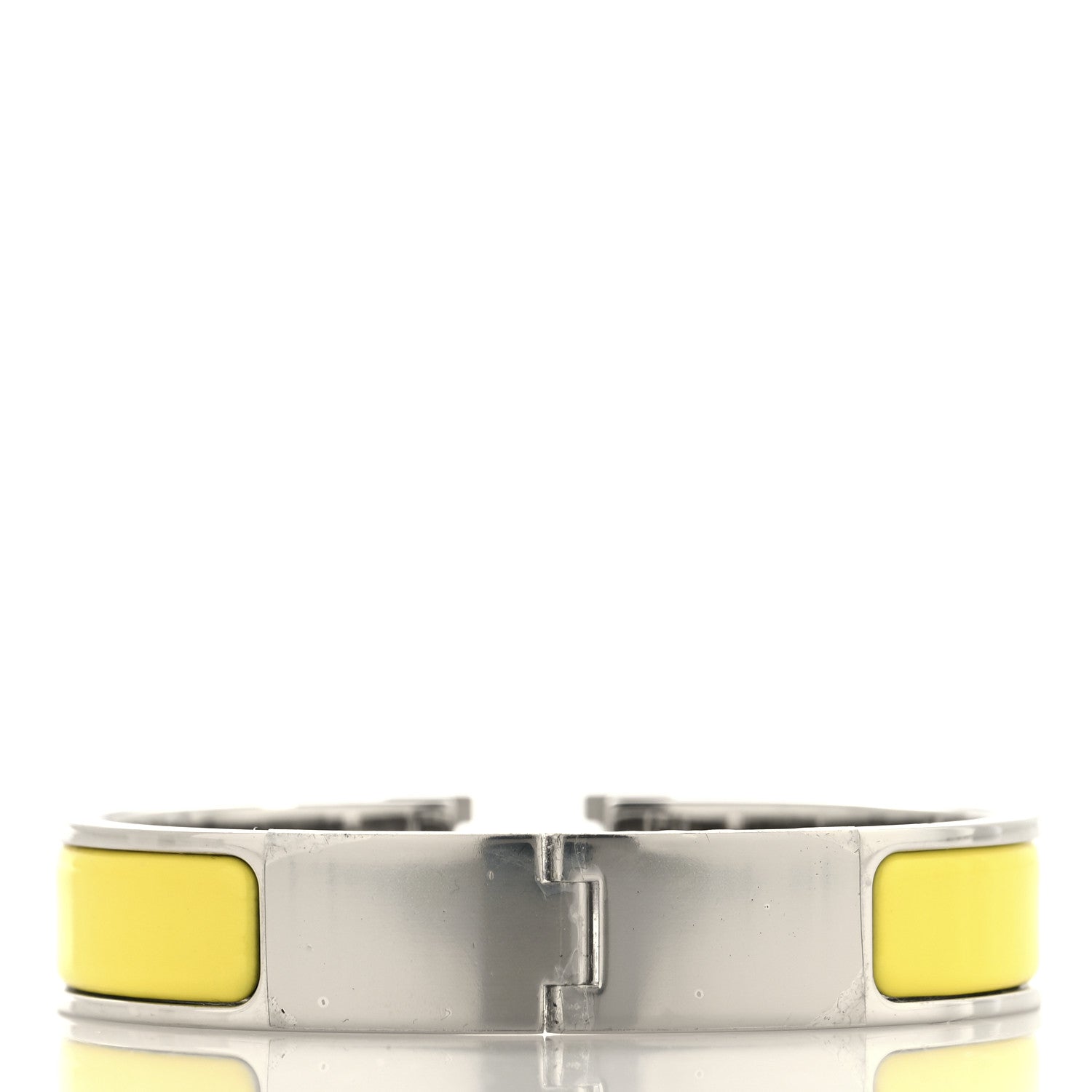 Hermes Enamel Narrow Clic Clac H Bracelet PM Jaune Tennis 1740544