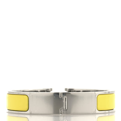 Hermes Enamel Narrow Clic Clac H Bracelet PM Jaune Tennis 3 of 4