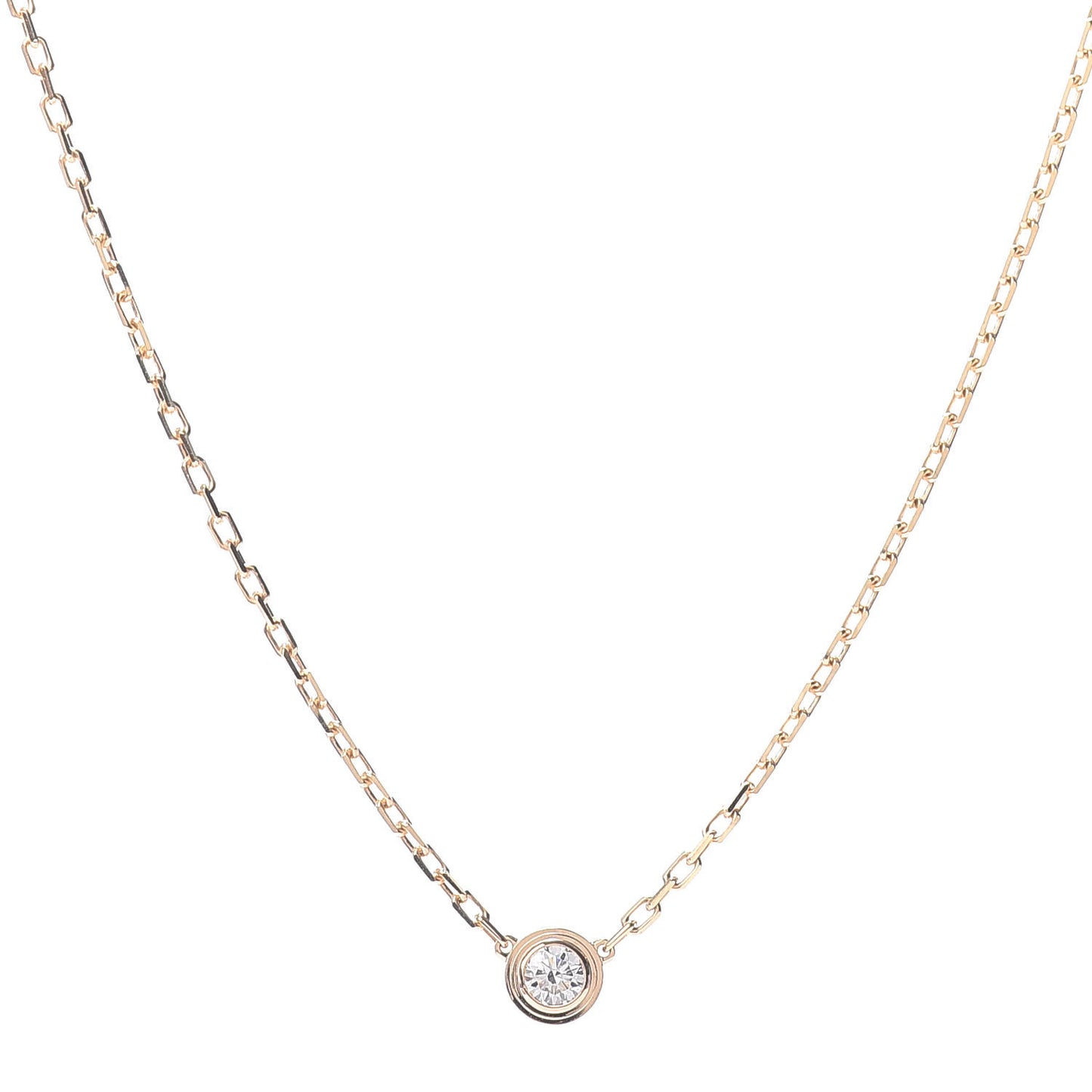 18K Yellow Gold Diamond SM D'Amour Pendant Necklace