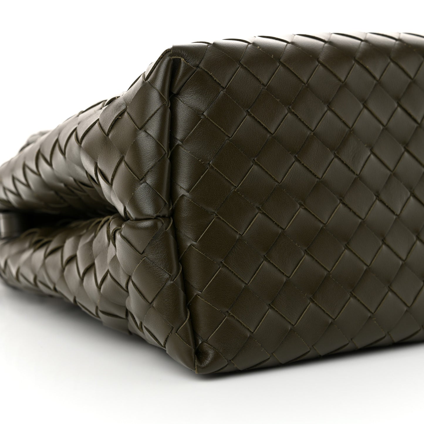 Calfskin Intrecciato Medium Andiamo Messenger Bag Kaki