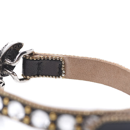 Gucci Calfskin Crystal Butterfly Bracelet Black 5 of 6