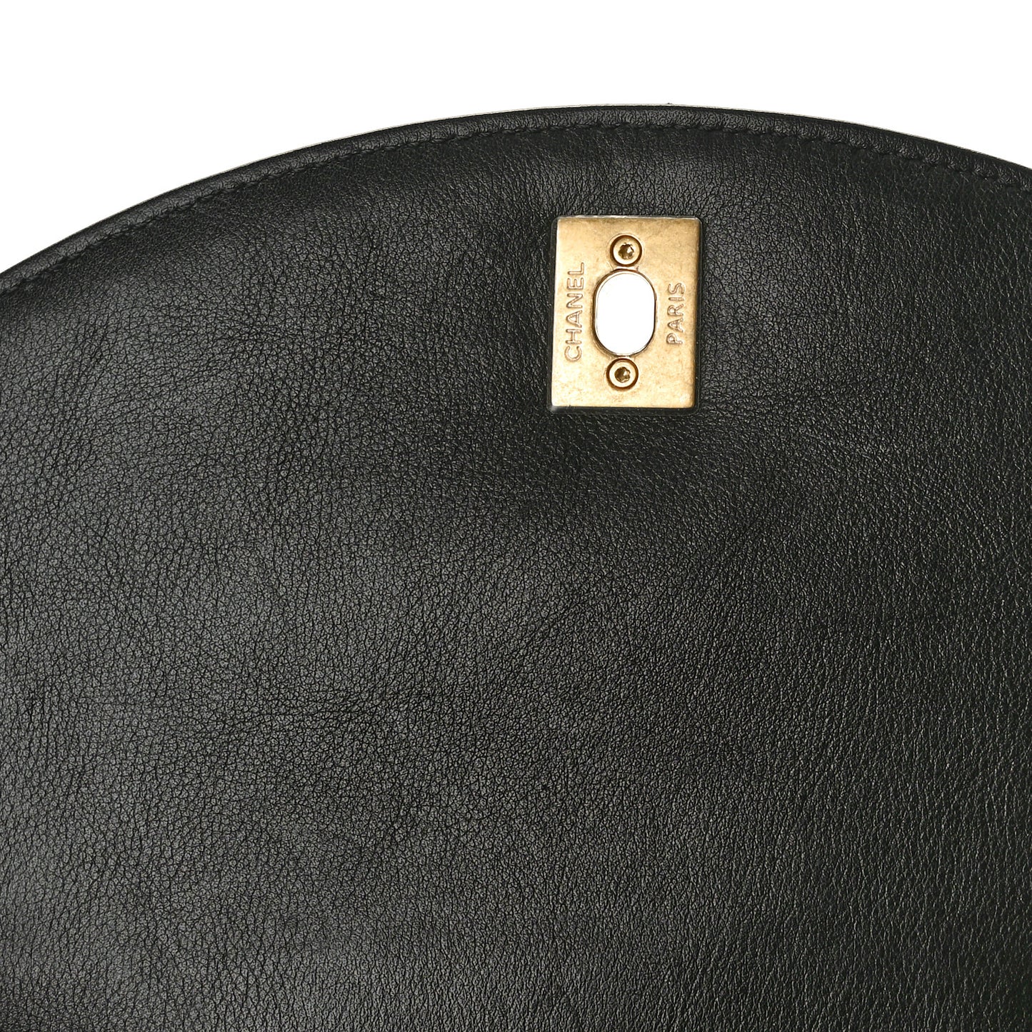 Calfskin Caviar Quilted Chain Handle Flap Black