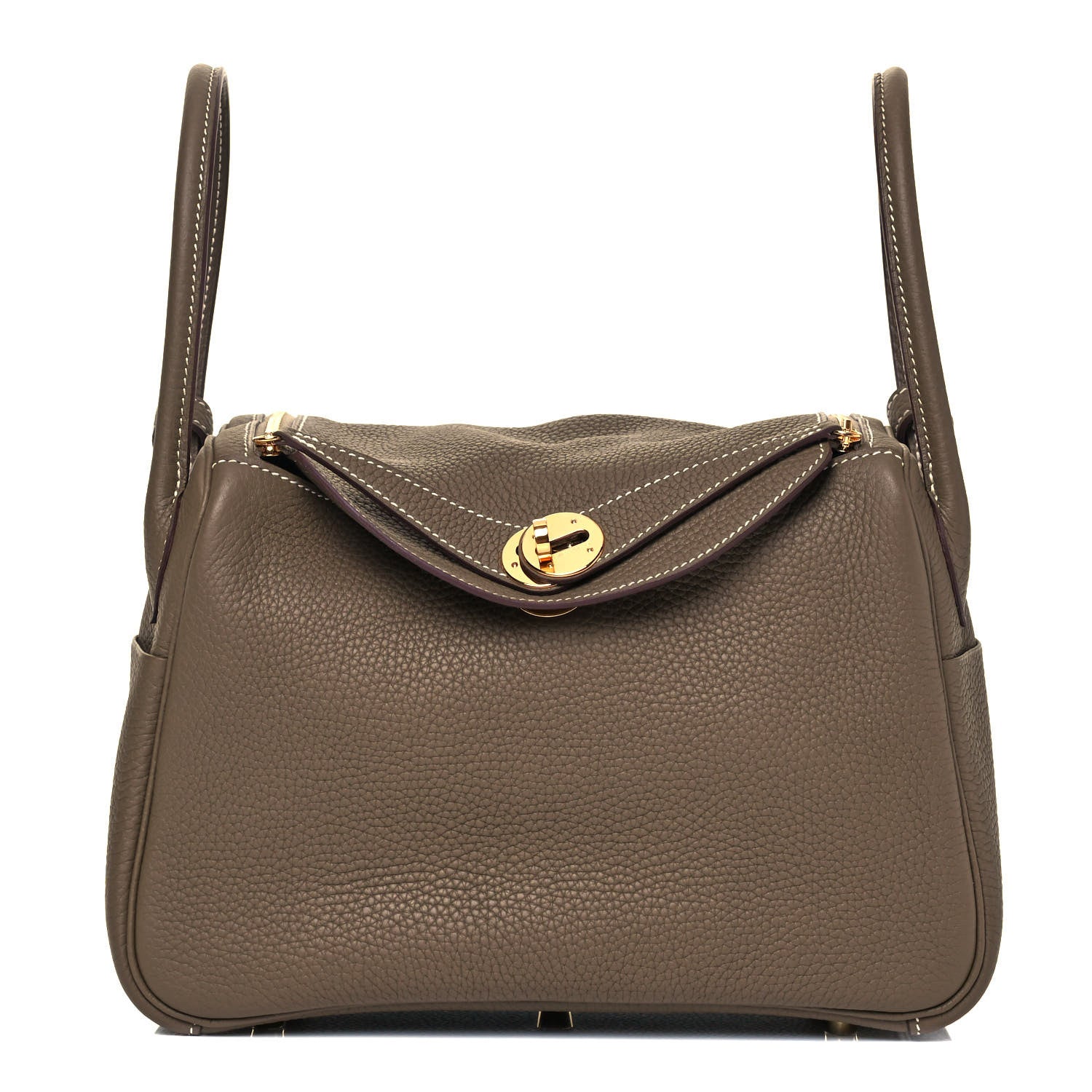 Hermes Taurillon Clemence Lindy 26 Etoupe 1 of 8