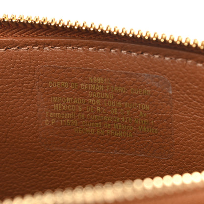 Louis Vuitton Alligator Goatskin City Steamer PM Sienna Brown White 7 of 11