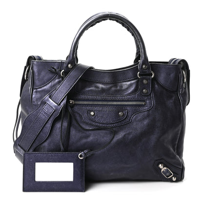 Balenciaga Metallic Agneau Classic Silver Hardware Velo Maree 2 of 10