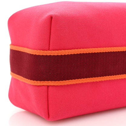 Hermes Canvas Small Bride-A-Brac Pouch Hibiscus 8 of 9