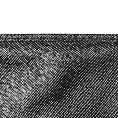 Prada Saffiano Continental Flap Wallet Black 6 of 14