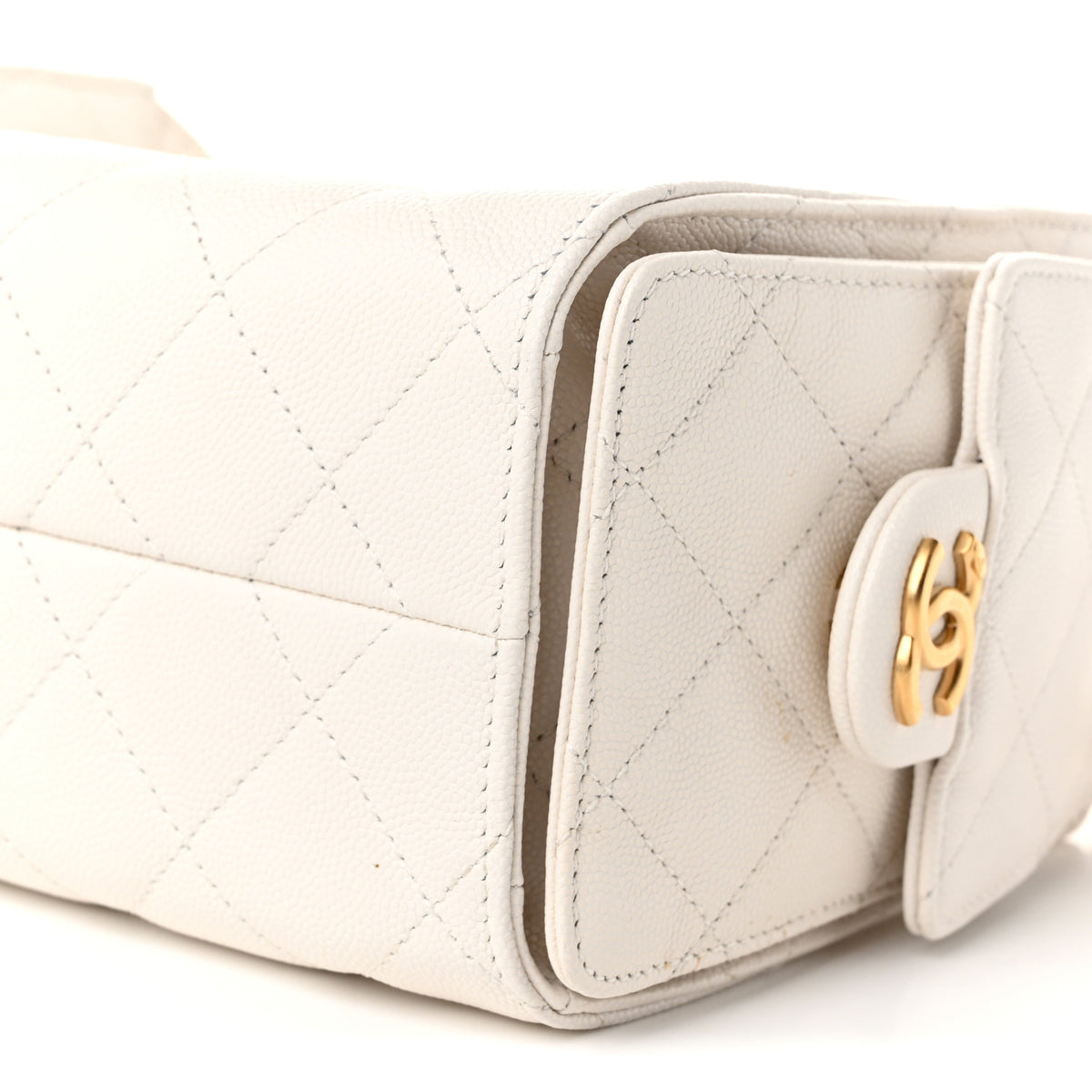 Chanel Caviar Quilted Mini Chanel 25 Handbag White 10 of 11