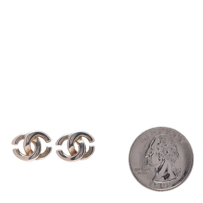 Chanel Metal CC Earrings Silver 2 of 9