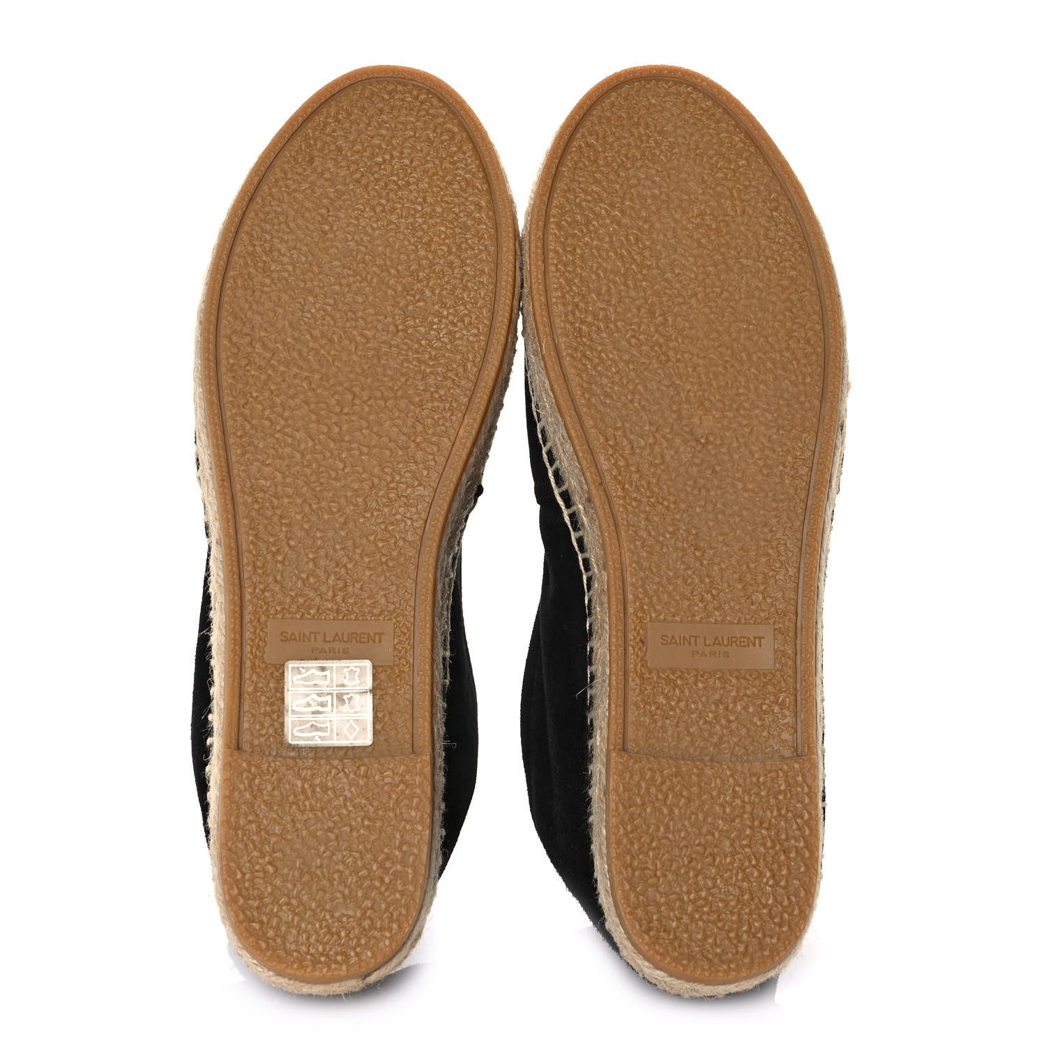 Saint Laurent Suede Monogram Espadrilles 37.5 Black 5 of 8