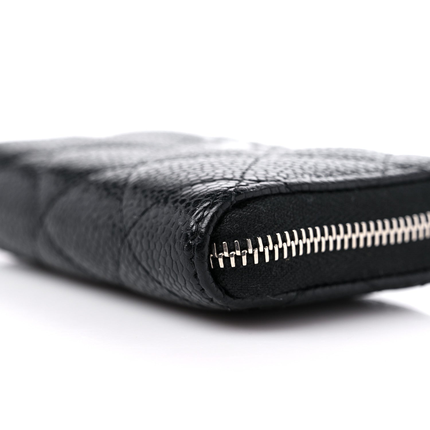 Chanel Caviar Quilted Zip Coin Purse Black 9 of 10
