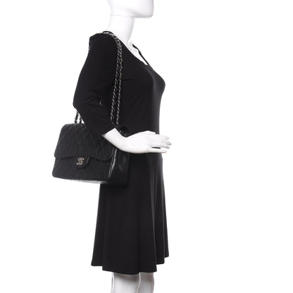 Chanel Caviar Quilted Jumbo Single Flap Black 2 of 12