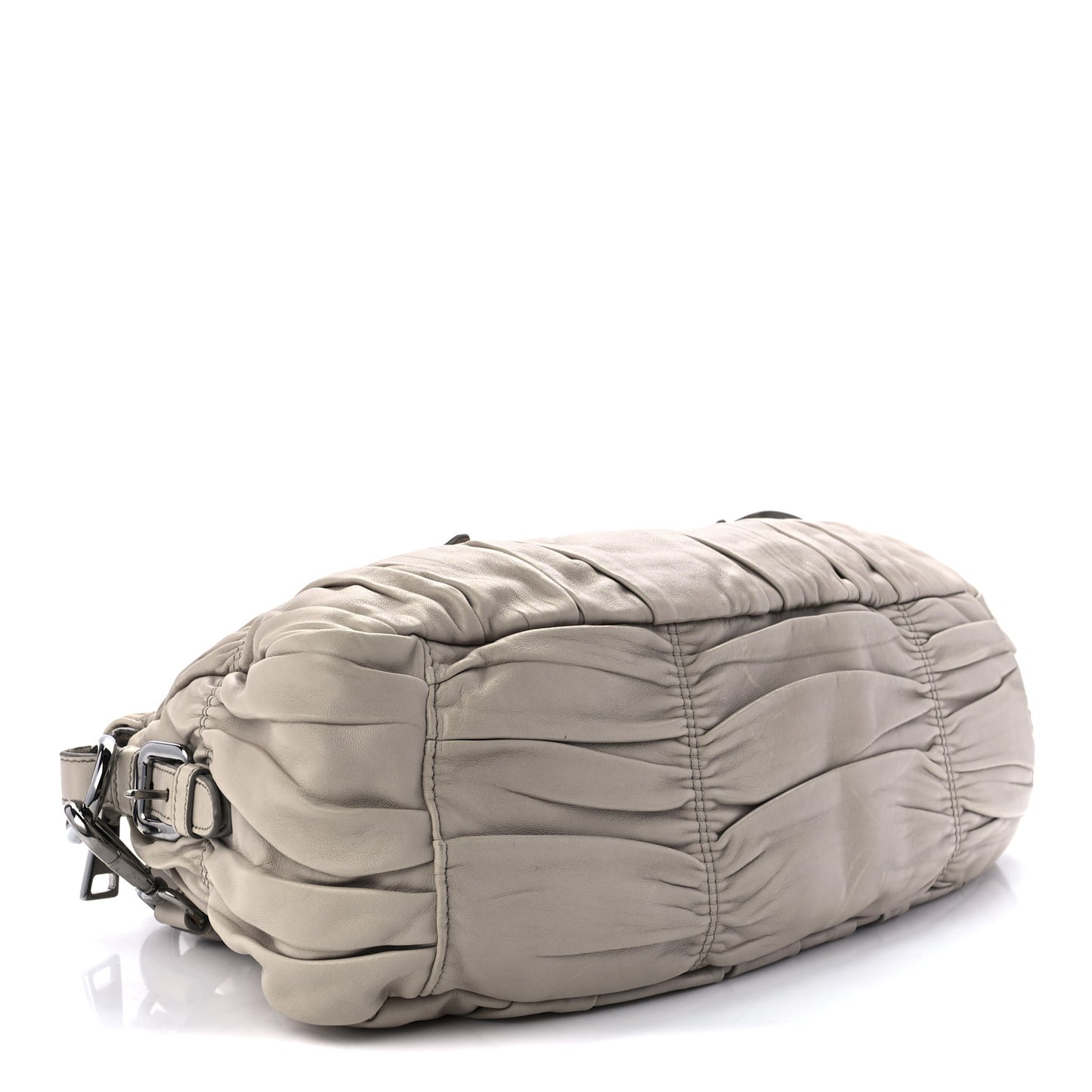 Nappa Gaufre Shopping Satchel Pomice
