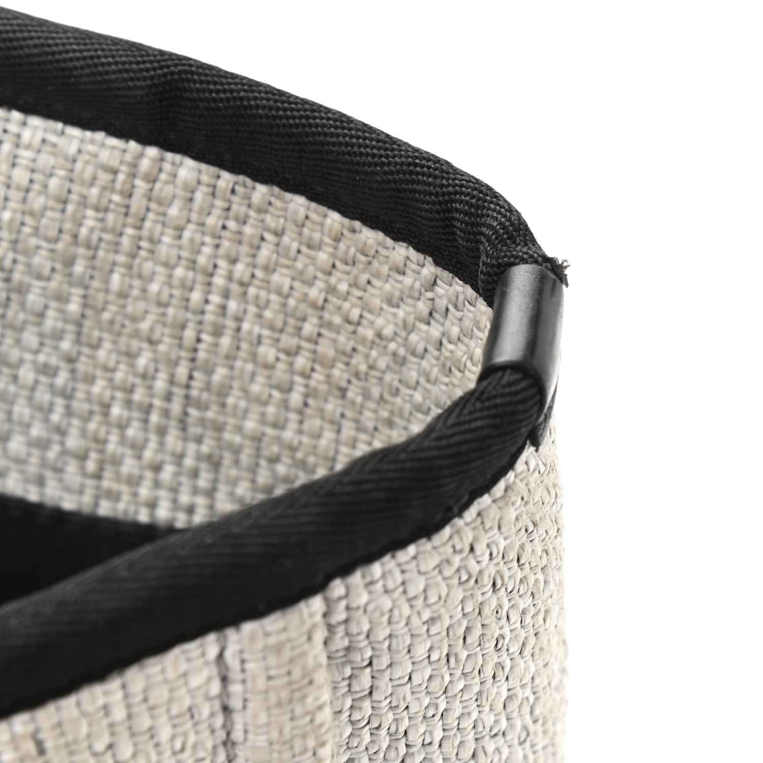 Chanel Woven Straw Raffia Small Deauville Tote Grey 10 of 16